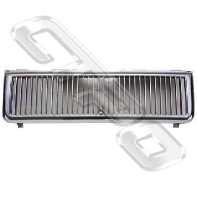 GRILLE - CHROME/BLK - VERTICAL BARS - TO SUIT HOLDEN JACKAROO 1992-