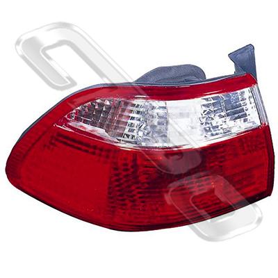 REAR LAMP - L/H - OUTER - CLEAR/RED - TO SUIT HONDA ACCORD CF 4DR 1999-