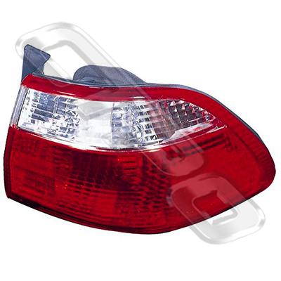 REAR LAMP - R/H - OUTER - CLEAR/RED - TO SUIT HONDA ACCORD CF 4DR 1999-