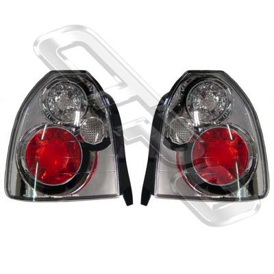 REAR LAMP SET - CHROME FOR HONDA CIVIC EK 3DR 1996-99