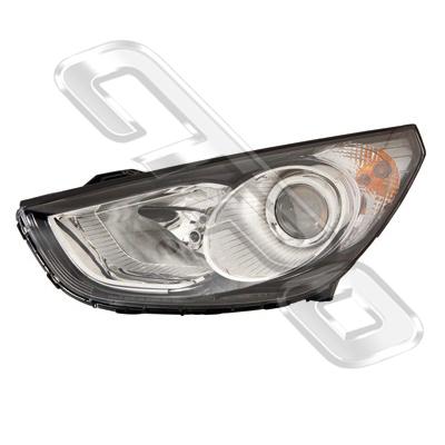 HEADLAMP - L/H - ELECTRIC/MANUAL - BLACK - TO SUIT HYUNDAI IX35 2010-