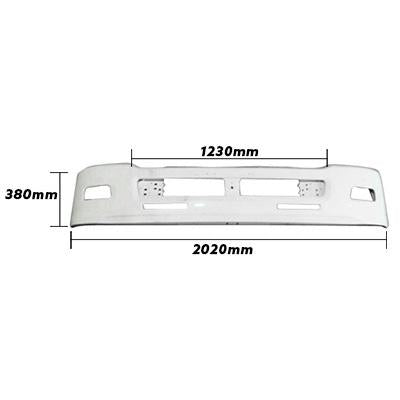 FRONT BUMPER - NARROW CAB - 380MM DEEP - ISUZU FORWARD FRR/FSR/FTR/FVR 2008 - H/L IN CORNER PANEL