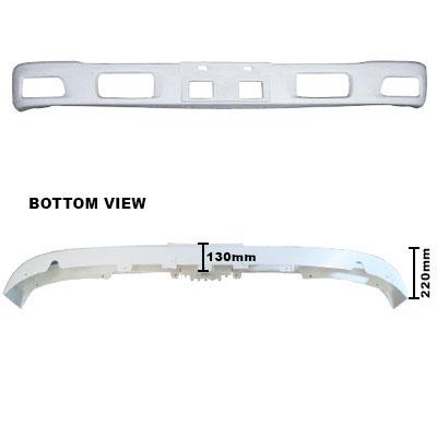 FRONT BUMPER - N/CAB - W/FOG LAMP HOLE - WHITE - DEEP TYPE - ISUZU NKR/NPR 2009-