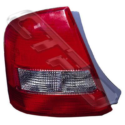 REAR LAMP - L/H - RED/CLEAR - TO SUIT MAZDA 323/PROTEGE BJ 1999-  SEDAN