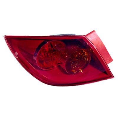 REAR LAMP - L/H - OUTER - PINKY RED - TO SUIT MAZDA 3 2004-    5DR