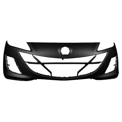 FRONT BUMPER - BLACK - CERTIFIED - TO SUIT MAZDA 3 2009-