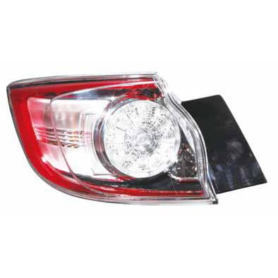 REAR LAMP - L/H - OUTER - LED TYPE - TO SUIT MAZDA 3 2009-  H/BACK
