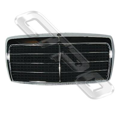 GRILLE - W/FRAME - CHROME/BLK - TO SUIT MERCEDES 124 1994-95
