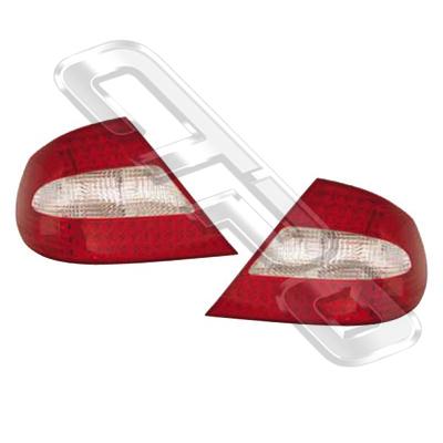 REAR LAMP - SET - RED/CLEAR - LED - TO SUIT MERCEDES CLK W209 2003-
