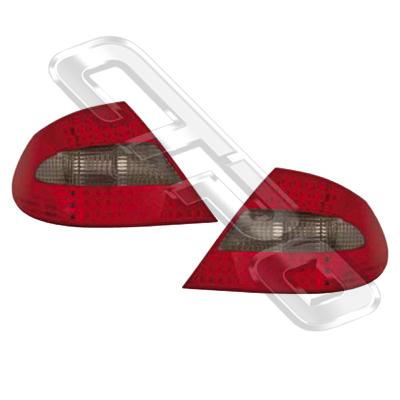 REAR LAMP - SET - SMOKEY/RED/CLEAR - LED - TO SUIT MERCEDES CLK W209 2003-