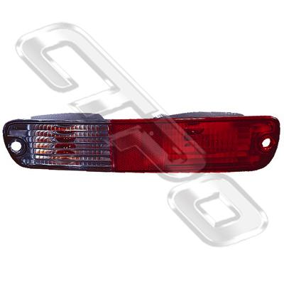 REAR LAMP - L/H - FITS IN BUMPER - CLEAR/RED - TO SUIT MITSUBISHI PAJERO 2000-