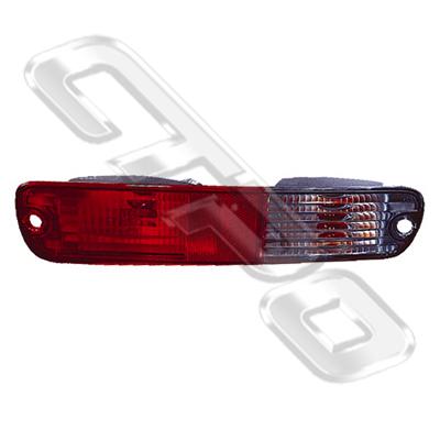REAR LAMP - R/H - FITS IN BUMPER - CLEAR/RED - TO SUIT MITSUBISHI PAJERO 2000-
