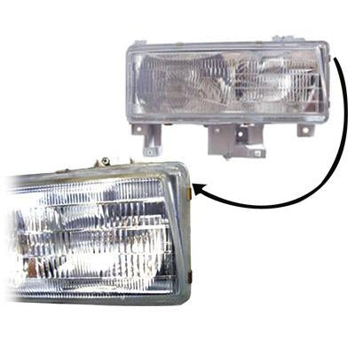 HEADLAMP - R/H - HONEYCOMBE GRILLE - MITSUBISHI CANTER FE5/FE6 1994-