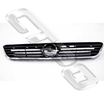 GRILLE - BLACK - W/CHROME MOULDING - TO SUIT HOLDEN ASTRA 1998-