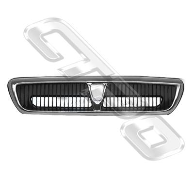 GRILLE - CHROME BLACK - TO SUIT ROVER 200/220/400 1992-95
