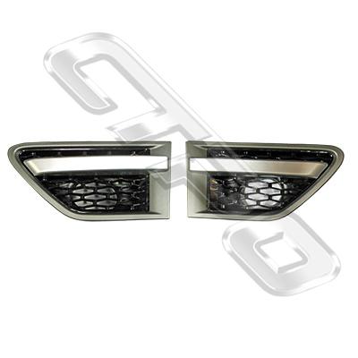FRONT GUARD GARNISH SET - L&R - AIR INLET - TO SUIT RANGE ROVER SPORT 2010- F/LIFT