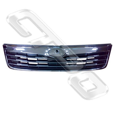 GRILLE - PAINTED SILVER/GREY - W/CHROME MOULDING - TO SUIT SUBARU FORESTER - SH - 5DR H/B - 2008-10