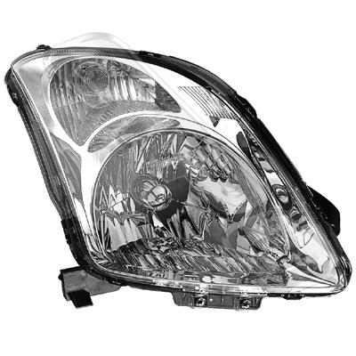 HEADLAMP - R/H - CHROME - MANUAL - TO SUIT SUZUKI SWIFT 2005-