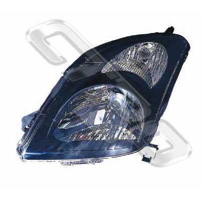 HEADLAMP - L/H - BLACK - MANUAL - TO SUIT SUZUKI SWIFT 2005-