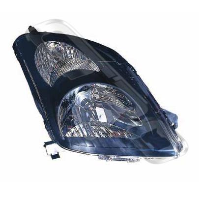 HEADLAMP - R/H - BLACK - MANUAL - TO SUIT SUZUKI SWIFT 2005-