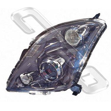 HEADLAMP - L/H - BLACK - HID - TO SUIT SUZUKI SWIFT 2005-