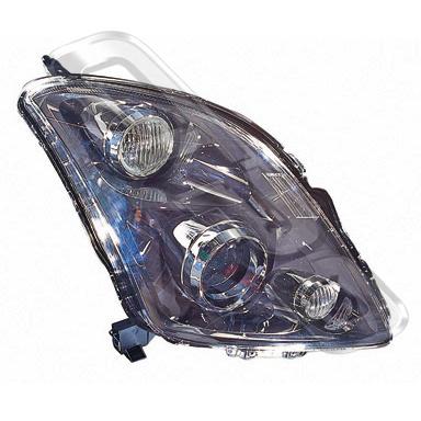 HEADLAMP - R/H - BLACK - HID - TO SUIT SUZUKI SWIFT 2005-