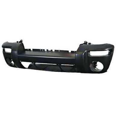 FRONT BUMPER - PRIMED BLACK - W/HOLE - TO SUIT JEEP CHEROKEE 2002-