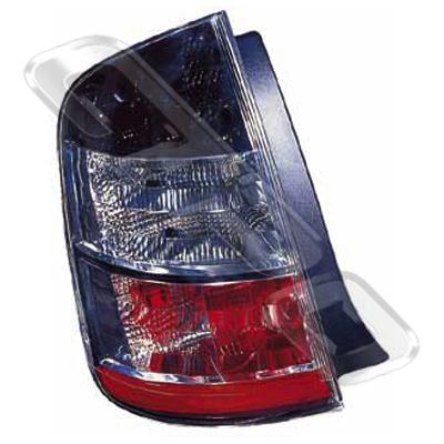 REAR LAMP - L/H - BLACK TOP (4 BULB) - TO SUIT TOYOTA PRIUS - NHW20 - 2003-