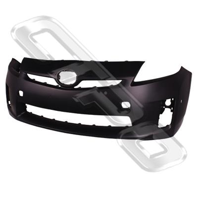 FRONT BUMPER - PRIMED BLACK - WITHOUT WASH - TO SUIT TOYOTA PRIUS 2009-