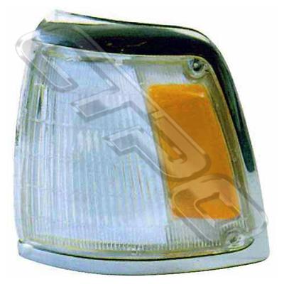 CORNER LAMP - L/H - AMBER/CLEAR  - TO SUIT TOYOTA HILUX 2WD 1992-           GREY TRIM