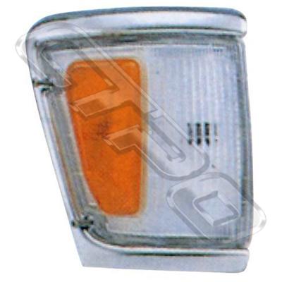 CORNER LAMP - R/H - AMBER/CLEAR - TO SUIT TOYOTA HILUX 4WD 1992-              CHRM TRIM