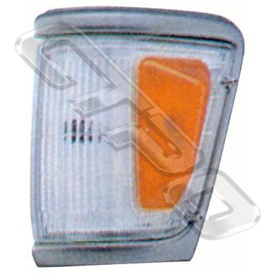 CORNER LAMP - L/H - AMBER/CLEAR - TO SUIT TOYOTA HILUX 4WD 1992-              GREY TRIM
