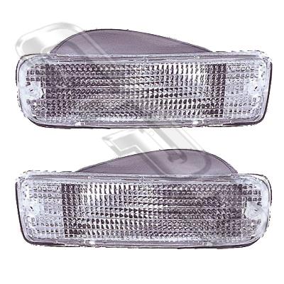 BUMPER LAMP SET - L&R - CLEAR - TO SUIT TOYOTA HILUX SURF - KZN185 - 96-99 EARLY