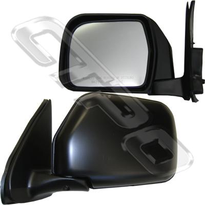 MIRROR - CNR MOUNTED - MANUAL - L/H - BLK - TO SUIT TOYOTA HILUX 2WD 1999-01