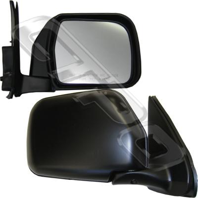 MIRROR - CNR MOUNTED - MANUAL - R/H - BLK - TO SUIT TOYOTA HILUX 2WD 1999-01