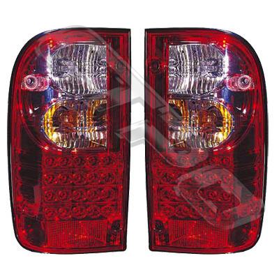 REAR LAMP - SET - L&R - RED - LED - TO SUIT TOYOTA HILUX 2WD/4WD 1999-