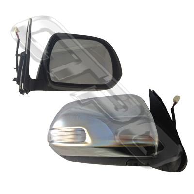 DOOR MIRROR - R/H - ELECTRIC - W/LED - CHROME - 5 WIRE - TO SUIT TOYOTA HILUX 2011-