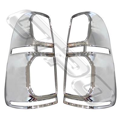 REAR LAMP FRAME SET - L&R - CHROME - TO SUIT TOYOTA HILUX 2011-15