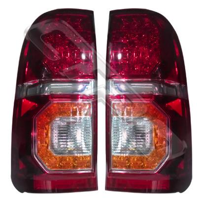 REAR LAMP SET - L&R - AMBER TYPE - LED - TO SUIT TOYOTA HILUX 2005-