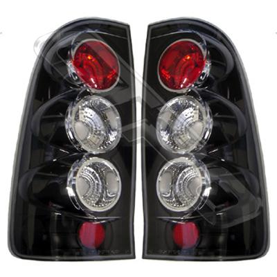 REAR LAMP SET - L&R - JDM BLACK STYLE - TO SUIT TOYOTA HILUX 2005-