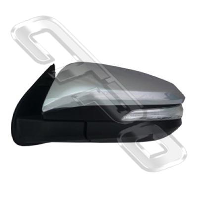 DOOR MIRROR - L/H - CHROME - WITH REPEATER - FOLDING TYPE - TO SUIT TOYOTA HILUX 2015-