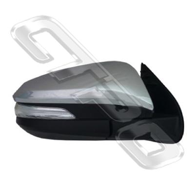 DOOR MIRROR - R/H - CHROME - WITH REPEATER - FOLDING TYPE - TO SUIT TOYOTA HILUX 2015-