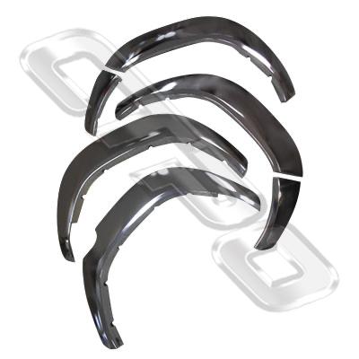 FENDER FLARE SET - CHROME - TO SUIT TOYOTA HILUX 2015-
