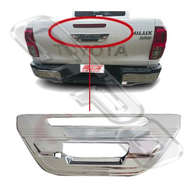 TAILGATE HANDLE SURROUND - CHROME - TO SUIT TOYOTA HILUX 2015-