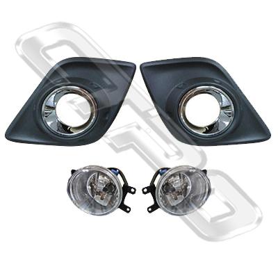 FOG LAMP SET - L&R - WITH COVERS - TO SUIT TOYOTA HILUX 2015-