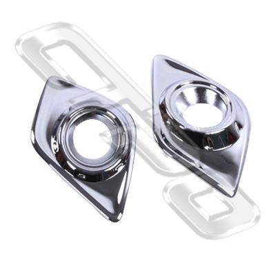 FOG LAMP COVER SET - L&R - W/HOLE - CHROME - TO SUIT TOYOTA HILUX 2015-