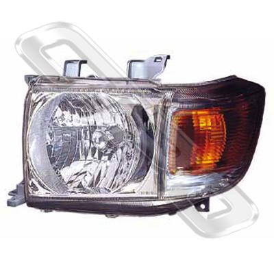 HEADLAMP - L/H - MANUAL - TO SUIT TOYOTA LANDCRUISER FJ70 2007-