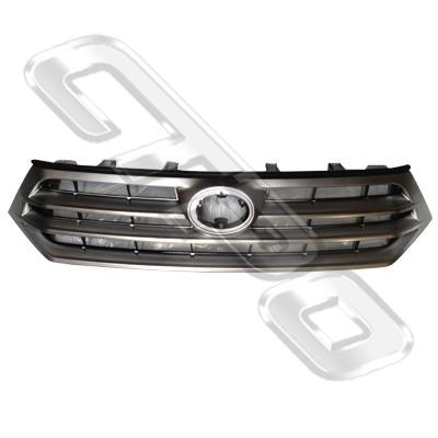 GRILLE - PAINTED SILVER/BLACK - TO SUIT TOYOTA HIGHLANDER/KLUGER 2010-  F/LIFT