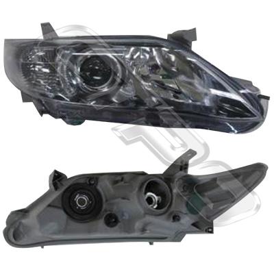 HEADLAMP - R/H - ELECTRIC/MANUAL - BLACK - TO SUIT TOYOTA CAMRY / AURION 2009-  F/LIFT SPORT