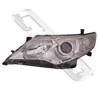 HEADLAMP - L/H - MANUAL - CHROME - TO SUIT TOYOTA CAMRY 2012-